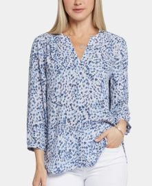 NYDJ Pintuck Three Quarter Sleeved Blouse at Macys