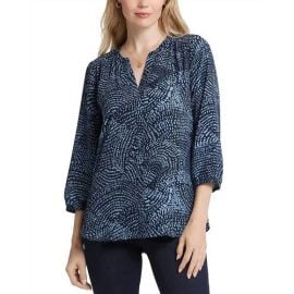 NYDJ Tops New Nydj Pintuck Blouse In Stormy Night Poshmark at Poshmark