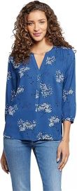 NYDJ Women39s Pintuck Blouse 34 Sleeve at Womens Clothing store at Amazon