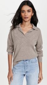 Naadam Long Sleeve Cashmere Polo Sweater at Shopbop