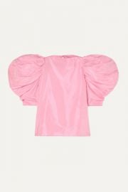 Nackiy   - Lolita ruched silk-taffeta blouse at Net A Porter