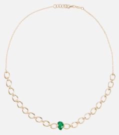 Nadine Aysoy - Catena 18kt gold necklace with emerald at Mytheresa