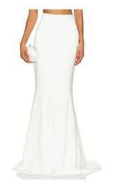 Nadine Merabi Carolina Maxi Skirt In White at Revolve