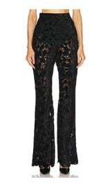 Nadine Merabi Floral Valia Trousers In Black at Revolve
