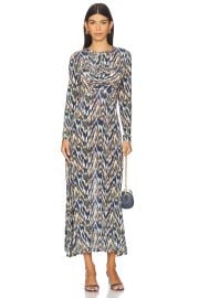 Naia Long Sleeve Ruched Midi Dress at Revolve