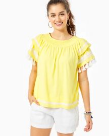 Nailah Embroidered Top at Lilly Pulitzer