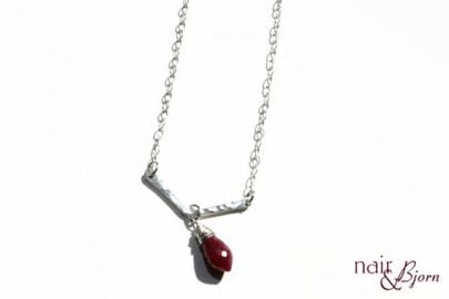 NairandBjorn Ruby Drop Necklace at Etsy