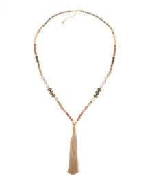 Nakamol Long Beaded Tassel Necklace at Nakamol