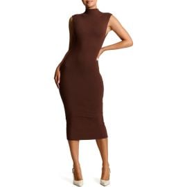 Naked Wardrobe Butter Cap Sleeve Midi Dress at Nordstrom