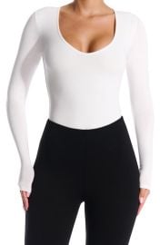 Naked Wardrobe Long Sleeve Stretch Jersey Bodysuit at Nordstrom