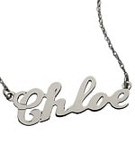 Name plate necklaces at Max and Chloe at Max & Chloe