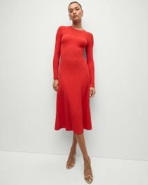 Nami Long Sleeve Sweater Dress in Red at Veronica Beard