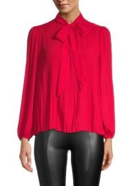 Nanette By Nanette Lepore Tie-Neck Pleated Blouse on SALE at Saks Off 5th