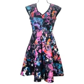 Nanette Lepore Dresses Nanette Lepore Cocktail Dress Abstract Fit And Flare Colorful Sz Art To Wear Poshmark at Poshmark