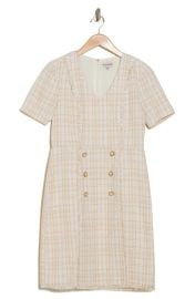 Nanette Lepore Fringed Short Sleeve Tweed Dress at Nordstrom Rack