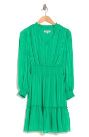 Nanette Lepore Stripe Long Sleeve Smocked Dress at Nordstrom Rack