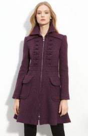 Nanette Lepore and39Provocativeand39 Tweed Coat in plum at Nordstrom