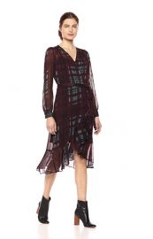 Nanette Nanette Lepore Women\'s Ls Plaid Wrap Dress at Amazon