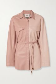 Nanushka - Eddy belted two-tone vegan leather shirt at Net A Porter