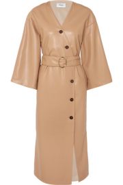 Nanushka - Iben belted vegan leather dress at Net A Porter