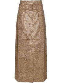 Nanushka Aarohi snake-effect Midi Skirt - Farfetch at Farfetch