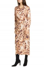 Nanushka Bisso Long Sleeve Maxi Shirtdress   Nordstrom at Nordstrom