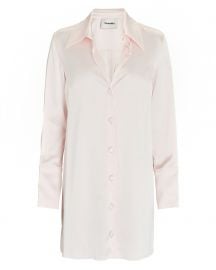 Nanushka Gabi Satin Pajama Shirt Dress at Intermix