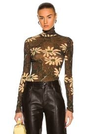 Nanushka Harri Top in Arte Povera Floral Black  FWRD at Forward