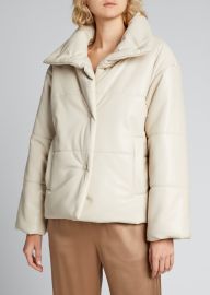 Nanushka Hide Vegan Leather Short Puffer Jacket - at Bergdorf Goodman