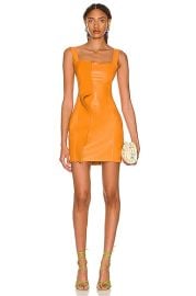 Nanushka Inara Dress in Orange FWRD at FWRD