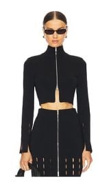 Nanushka Izan Cardigan In Black at Revolve