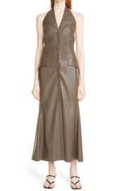 Nanushka Massey Sleeveless Faux Leather Dress at Nordstrom