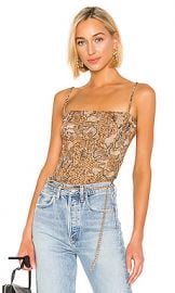 Nanushka Matea Tank in Brown Snake from Revolve com at Revolve