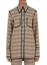 Nanushka Orah High-Low Hem Checked Shirt at Cettire