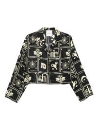 Nanushka Vally Printed Silk Top Black at Farfetch