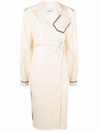 Nanushka contrast-stitch Wrap Dress - at Farfetch