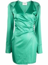 Nanushka cut-out Fitted Wrap Dress - at Farfetch