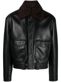 Nanushka spread-collar Leather Jacket - Farfetch at Farfetch