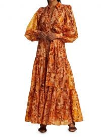 Naples Puff-Sleeve Maxi Dress at Saks Fifth Avenue