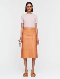 Nappa Leather Blomfield Skirt at Joseph