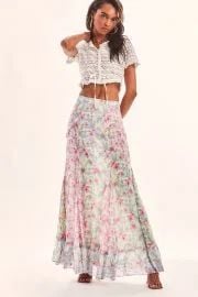 Nappa Maxi Skirt by LoveShackFancy at LoveShackFancy