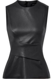 Narciso Rodriguez - Gathered leather top at Net A Porter