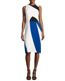 Narciso Rodriguez Colorblock Crepe Sleeveless Sheath Dress at Bergdorf Goodman