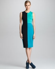 Narciso Rodriguez Colorblock Knit Sheath Dress at Neiman Marcus