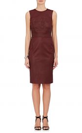 Narciso Rodriguez Leather Sleeveless Sheath Dress at Barneys 