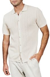 Nash Knit Short Sleeve Button-Up Shirt at Nordstrom