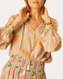 Natalie Martin Amelia Top in Chamomile Apricot at Olivela