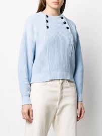 Natalie buttoned-bib sweater at Farfetch