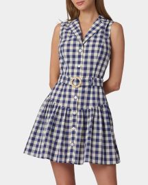 Natalila Gingham Mini Shirtdress at Neiman Marcus