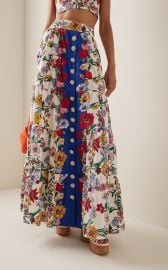 Nathali Floral Cotton-Poplin Maxi Skirt By Cara Cara at Moda Operandi